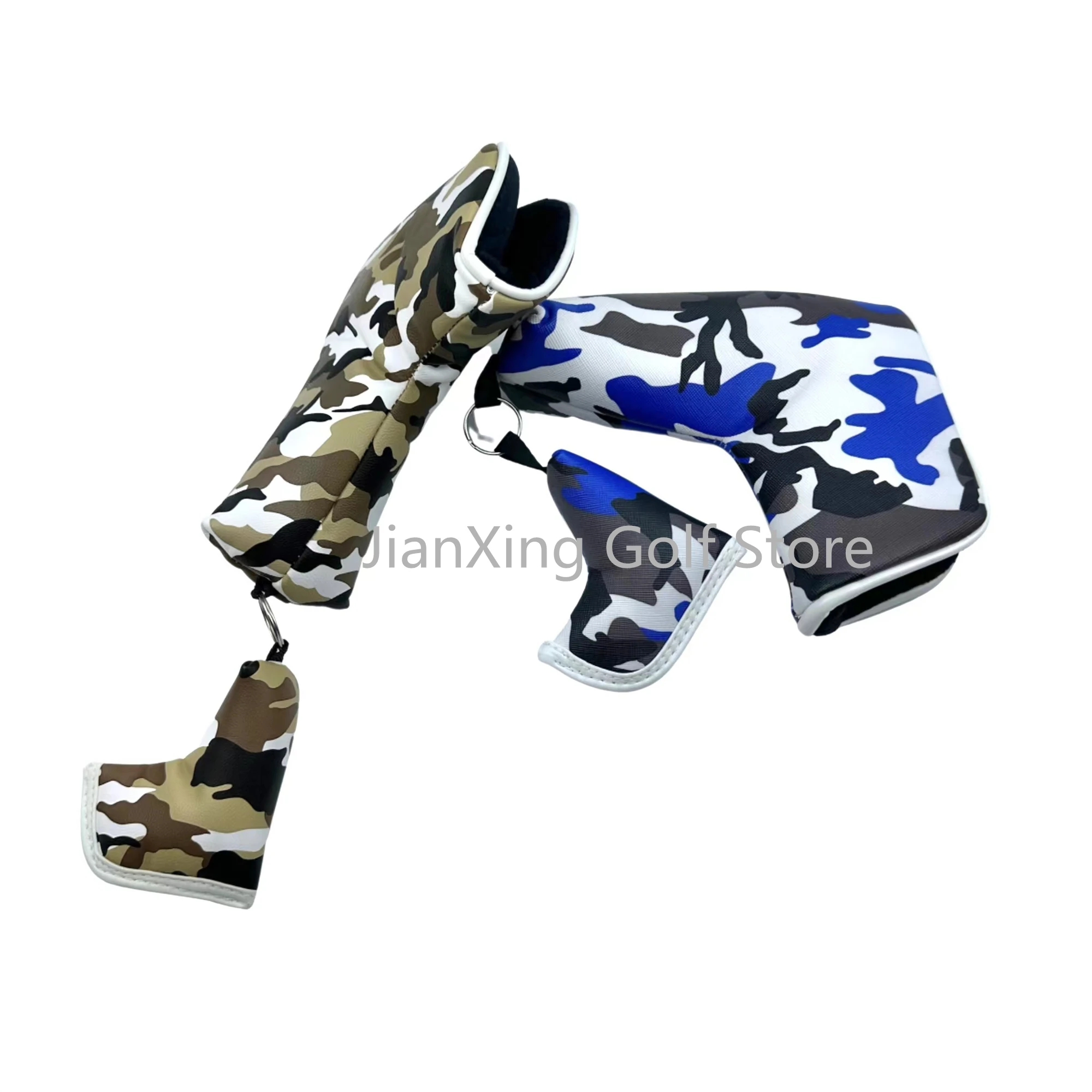 Golf Putter Cover PU Leather camouflage Pattern Golf Club Cover Blade Putter Cover Protector with Magnet Closure