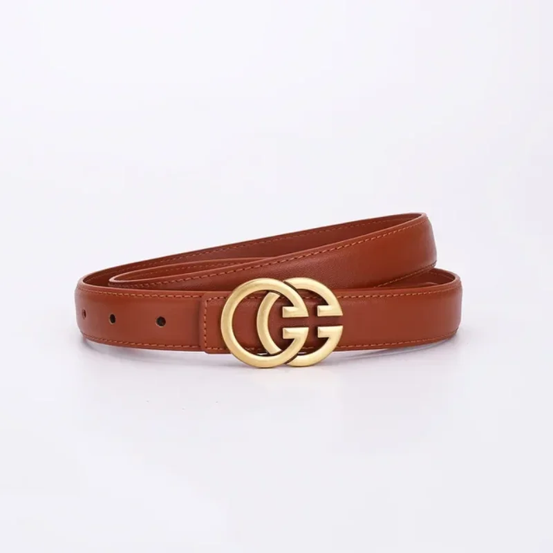 New Fashion Women's Belt Business Alloy Letter Button Head Everyday Versatile Decorative Jeans Pants Business Women's Belt