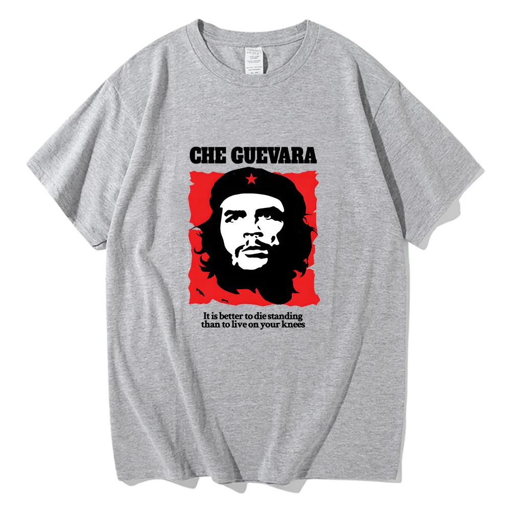 Famous Che Guevara Printing T-shirt Short Sleeve O-neck Spring Tee-shirt Cotton High Quality Soft Clothing Women Camisetas Tees