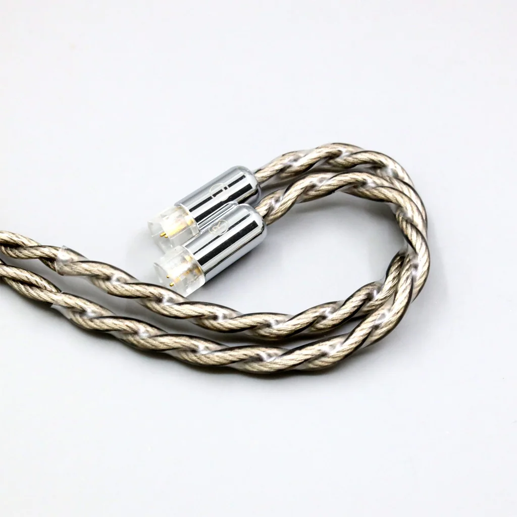 99% kabel Earphone pelindung berlapis perak + perak murni grafena untuk Sennheiser IE8 IE8i IE80 IE80s Pin Metal