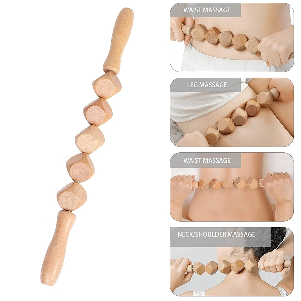 Herramienta de masaje de terapia de madera, Kit de Maderoterapia, masajeador anticelulítico, conjunto de masajeador de cuello para moldear el cuerpo, masaje muscular, relajación