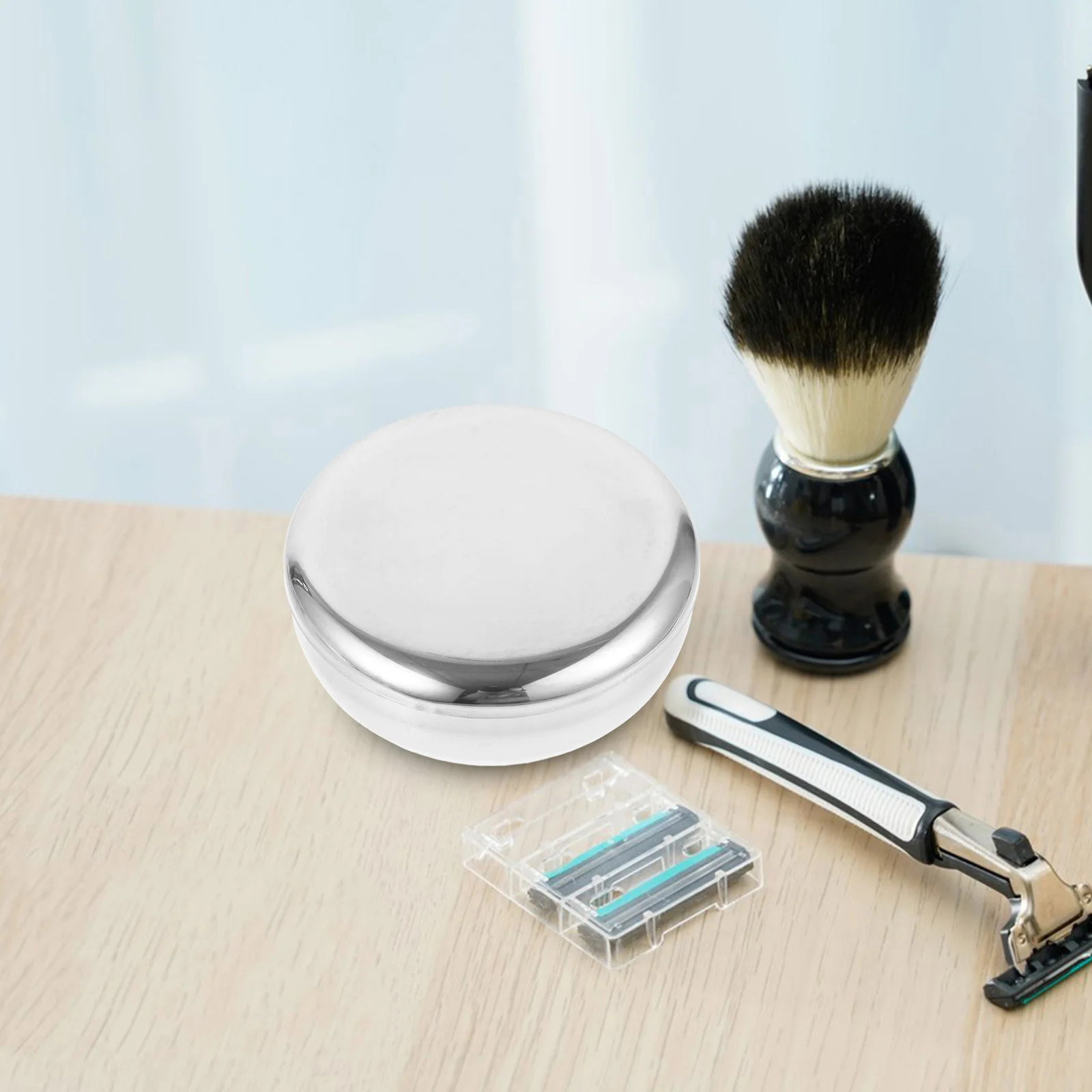 

Stainless Steel Shaving Mug 73Mm Diameter 52Mm Height Silver Men Portable Shave Bowl Traditional Wet Shaving Cup