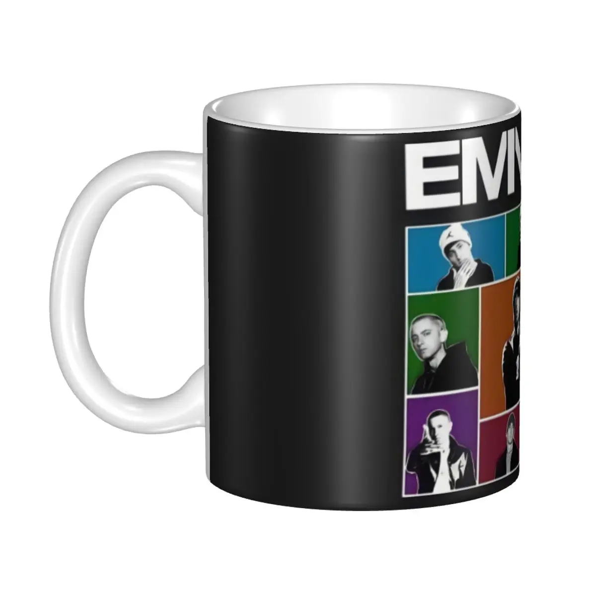 Custom Pop Singer Poster E-Eminem Coffee Mugs DIY Hip Hop Rapper Ceramic Milk Tea Cups