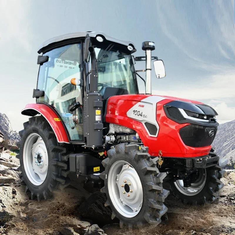 China 40hp Cortacésped 4x4 Tractor pequeño con retroexcavadora frontal Tractores Kubota Camiones Agricultura Mini Tractor agrícola