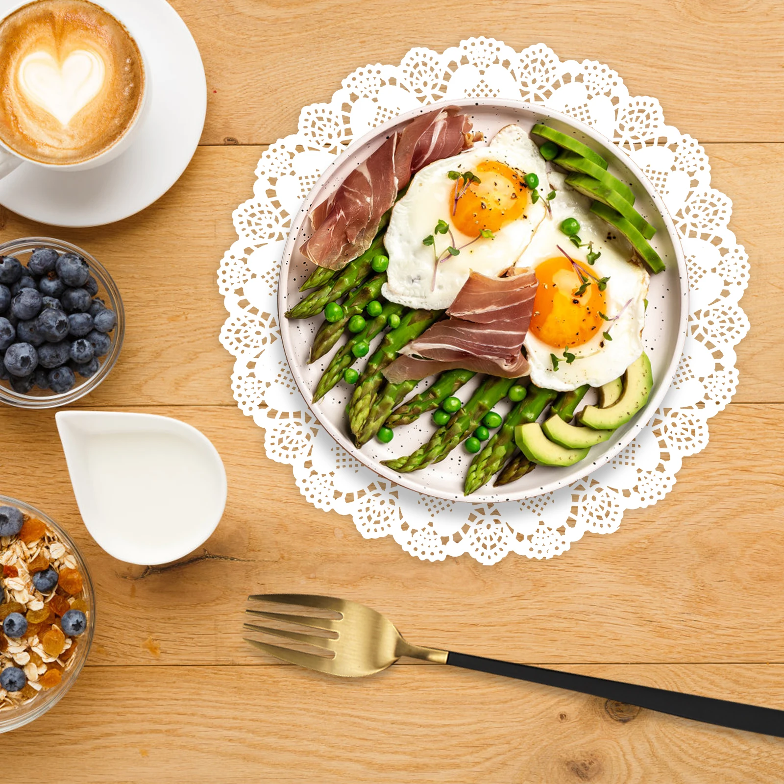 100 قطعة المفارش المستديرة الدانتيل ورقة مكان الحصير المتاح المفارش للطعام الكعك الحصير حفلات الزفاف أدوات المائدة الحرف ديكور #2