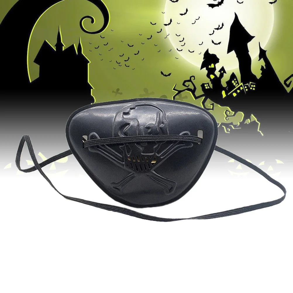 1pc 海賊 子供用 大人用 デザイン ハロウィン コスチューム アクセサリー 弾性ストラップ すべての年齢層にフィット 海賊の目