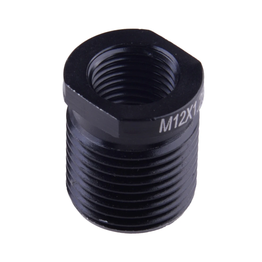 Car Gear Shift Knob Thread Adapter Nut Insert Connector M12x1.25 Black Aluminum Alloy