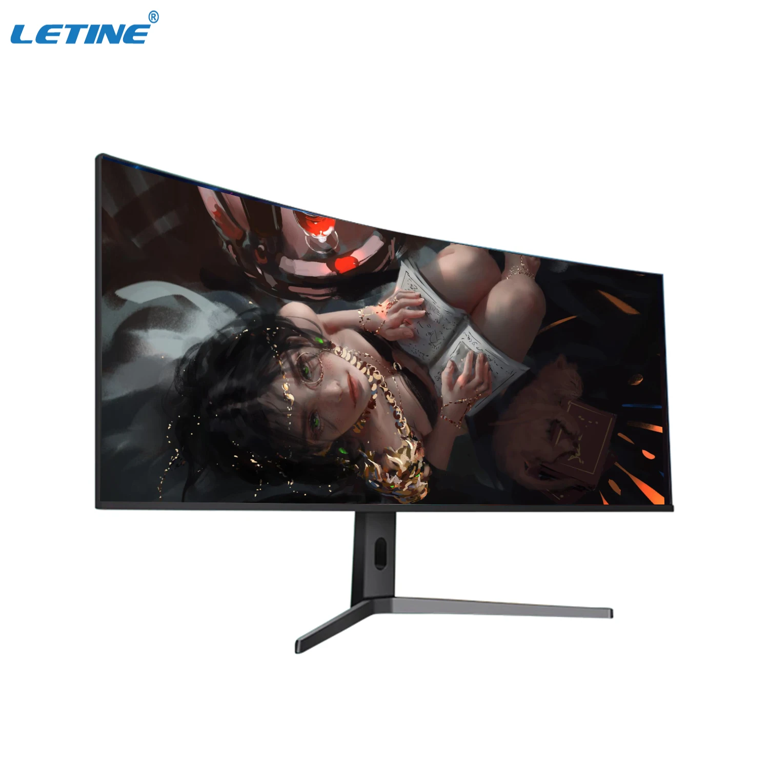 

34-дюймовый изогнутый игровой LED-монитор 165 Гц 3440x1440P 400 кд/м² с защитой от синего света, соотношение сторон 21:9 для метро, розничных магазинов, лифтов