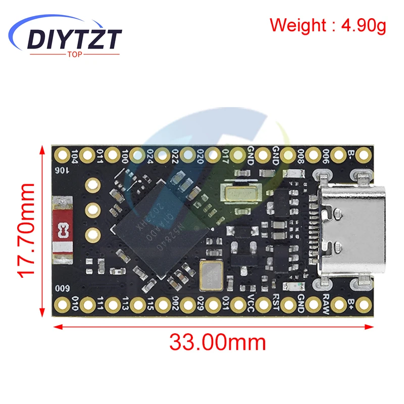 Placa de desarrollo NRF52840 Compatible con Nice! Nano V2.0 Bluetooth Gestión de carga Pro Micro NRF52840