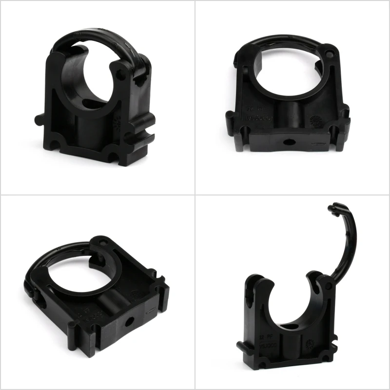 1PC 20~110mm Blakc PVC Pipe Clamp Connectors Aquarium Fish Tank Watering Adapter Fixed Fittings Garden Irrigation Tube Bracket