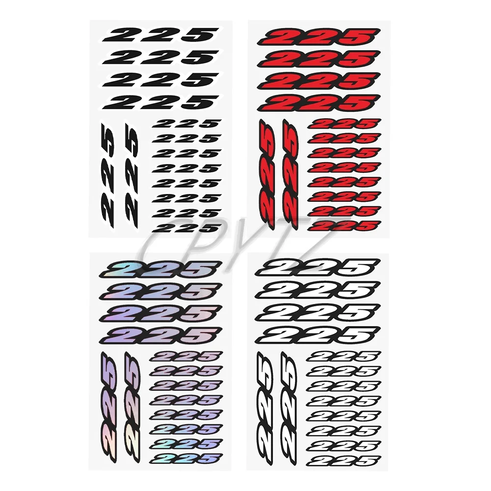 Motorbike Fairing Fuel Tank Body Decor Decals Fit For ST XT TT 225 B Serow TW 225E TT-R 225 Motorcycle Number Universal Stickers