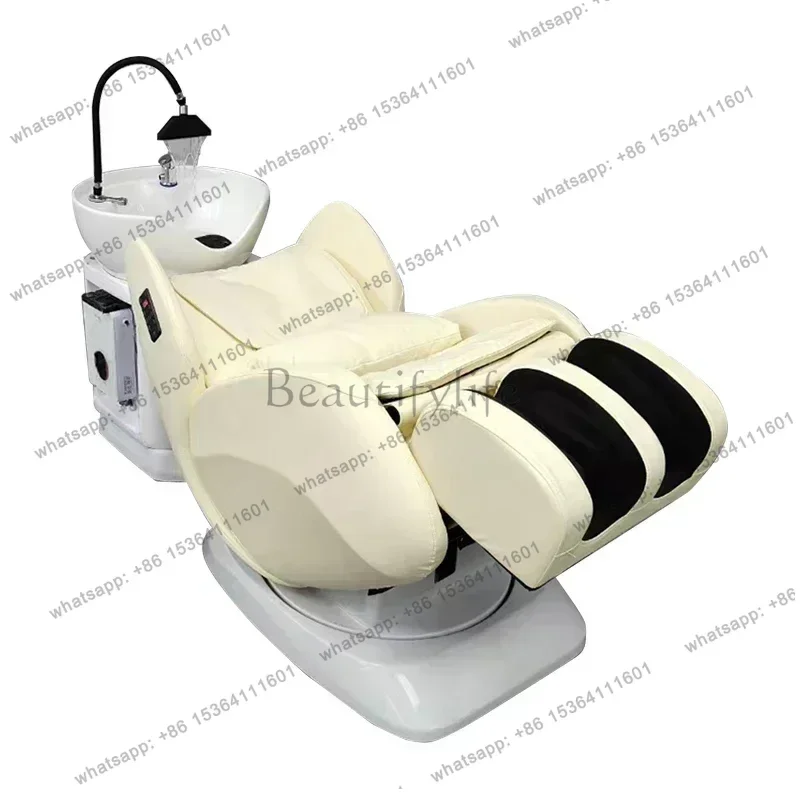 LSSmart High-end Electric Massage Shampoo Chairs Ergonomics Lounge Barber Shop Stylist Shampoo Chairs Salon Furniture Champu FYS