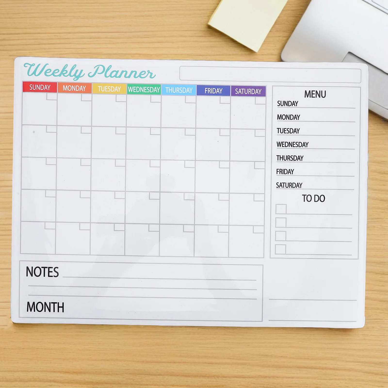 Monthly Planner Whiteboard Sticker Pack 12 Months Yearly Calendar Dry Erase Surface for Scheduling Goal Setting Productivity
