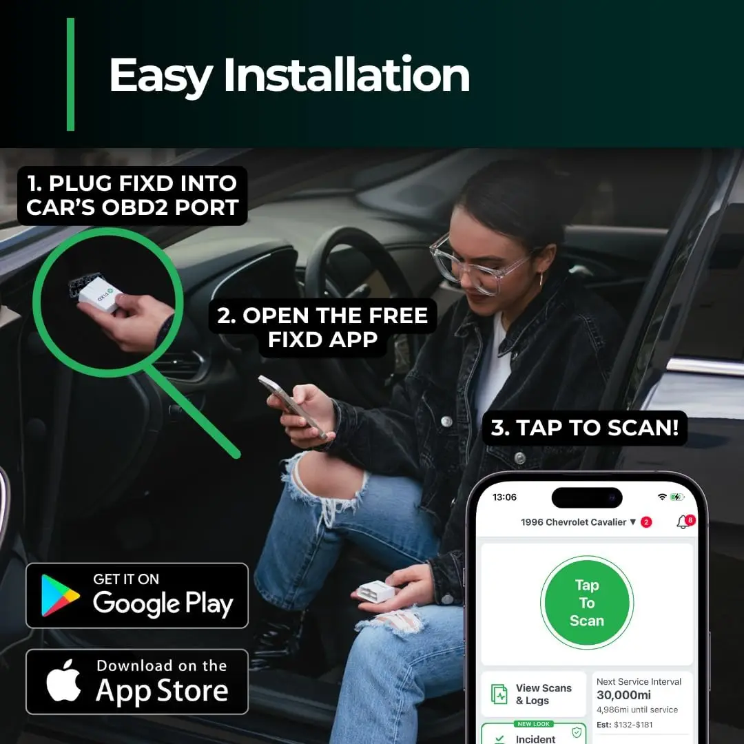 Bluetooth OBD2 Scanner for Cars - Wireless Auto Diagnostic Tool for iPhone/Android - Check Engine Codes, 1996+ Vehicles (1 Pack