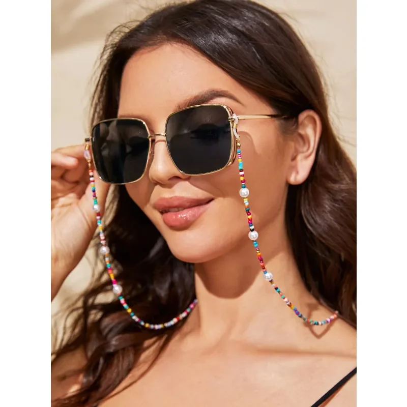 Imitation pearl decorative beaded glasses chain, women's mask lanyard glasses accessoriesjjj