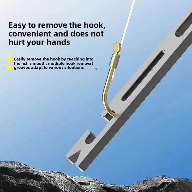 QAJTAO 4 Pieces 6-in-1 Stainless Steel Fish Hook Remover, Quick Detachable Device, Portable Fish Hook Tool, Fishing Accessories