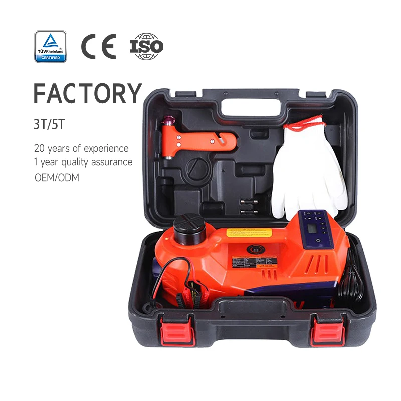 Emergency Tire Change Repair Tool Portable 2T DC 12V Electric Jack Kit for Car