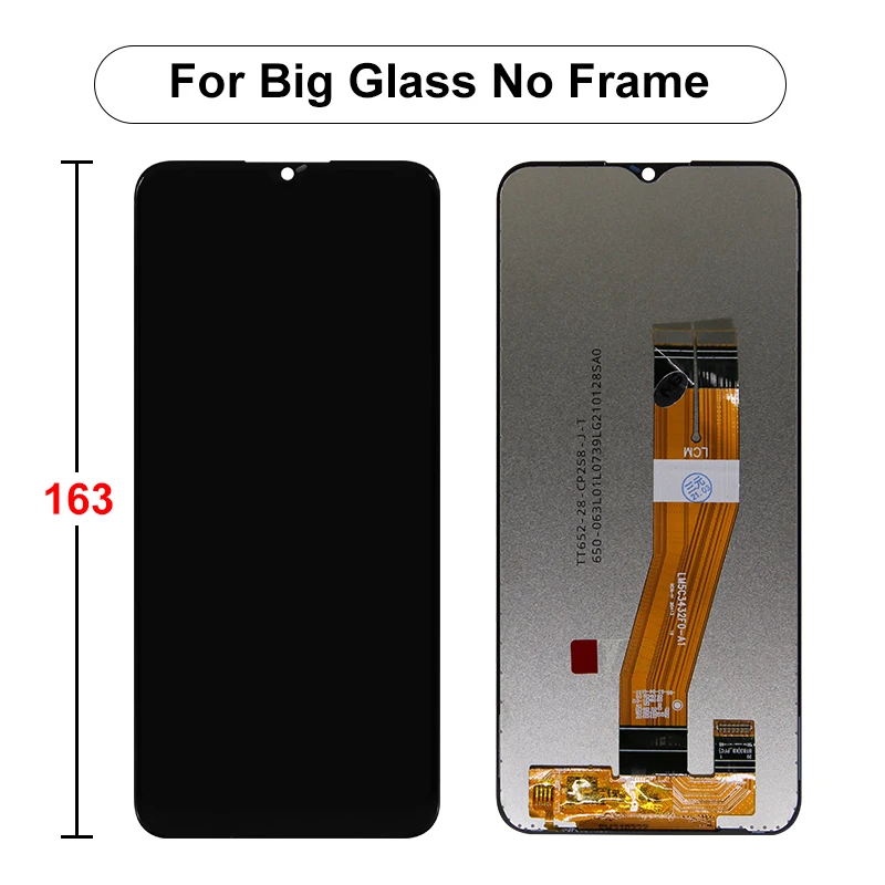 A02s LCD For Samsung Galaxy A02S A025F LCD Display Touch Screen Digitizer with A02S Back Battery cover