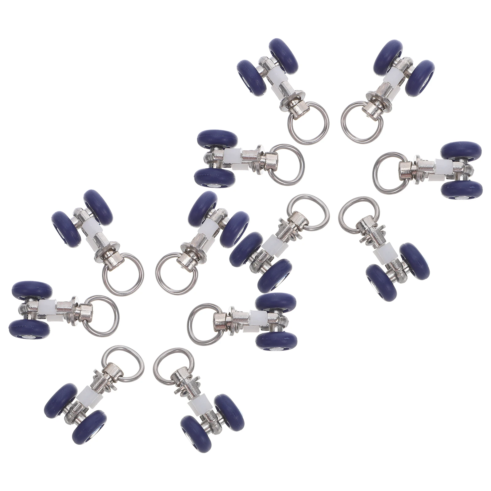 

20pcs Curtain Track Gliders Twin Wheeled Carriers Stainless Steel Roller Smooth Quiet Heavy Duty Weather Resistant Easy