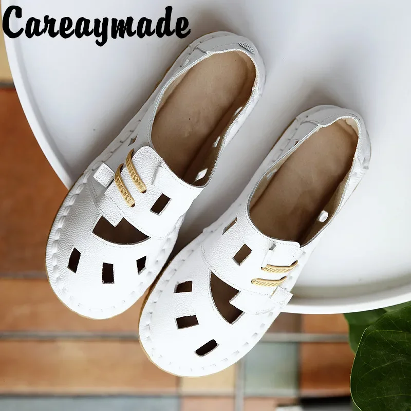 

Careaymade-Original sandals soft soled women's shoes versatile small white shoes simple genuine leather casual student shoes