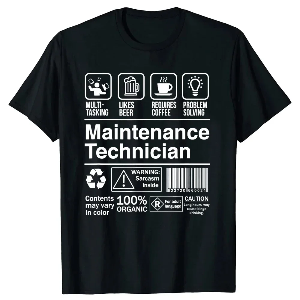 Maintenance Worker Gifts T-Shirt Men Women Plus Size O-Neck Daily Casual Oversized Streetwear Harajuku Unisex Tees