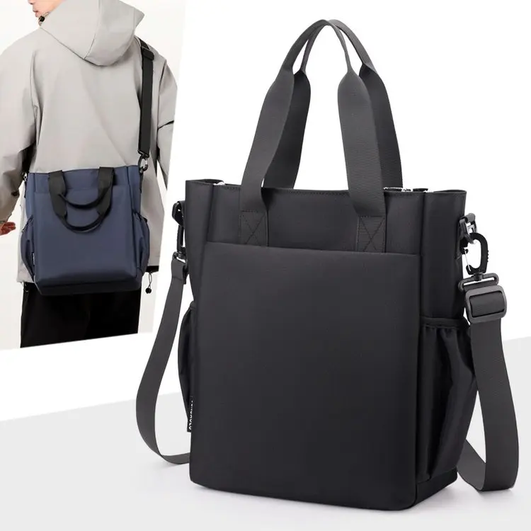 Large Capacity Nylon Tote Bag for Commuting Business Women's Laptop Bag Men's Casual Travel Bag Soft Shoulder Bag Handbag