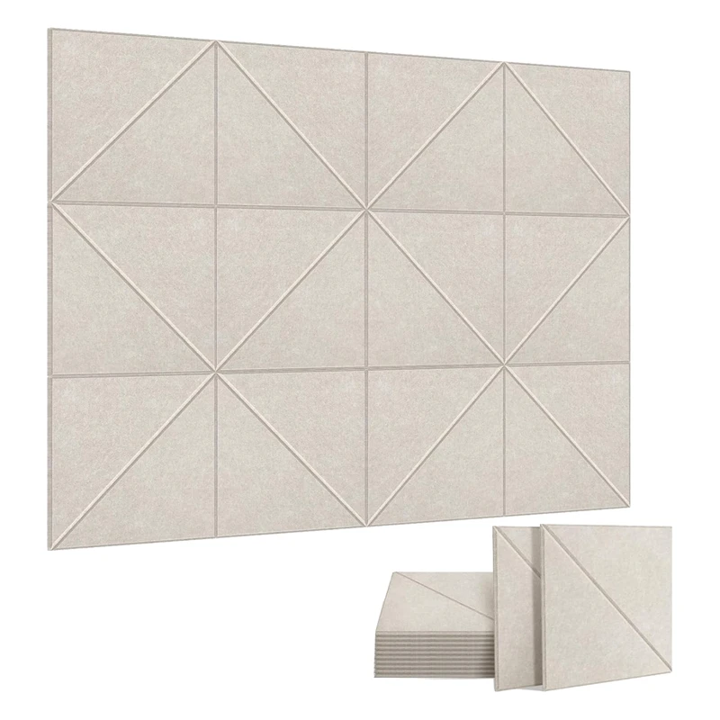 

12 Pack Acoustic Panels, 12 X 12Inch Decorative Soundproofing Panels, Wall And Ceiling Acoustical Panels