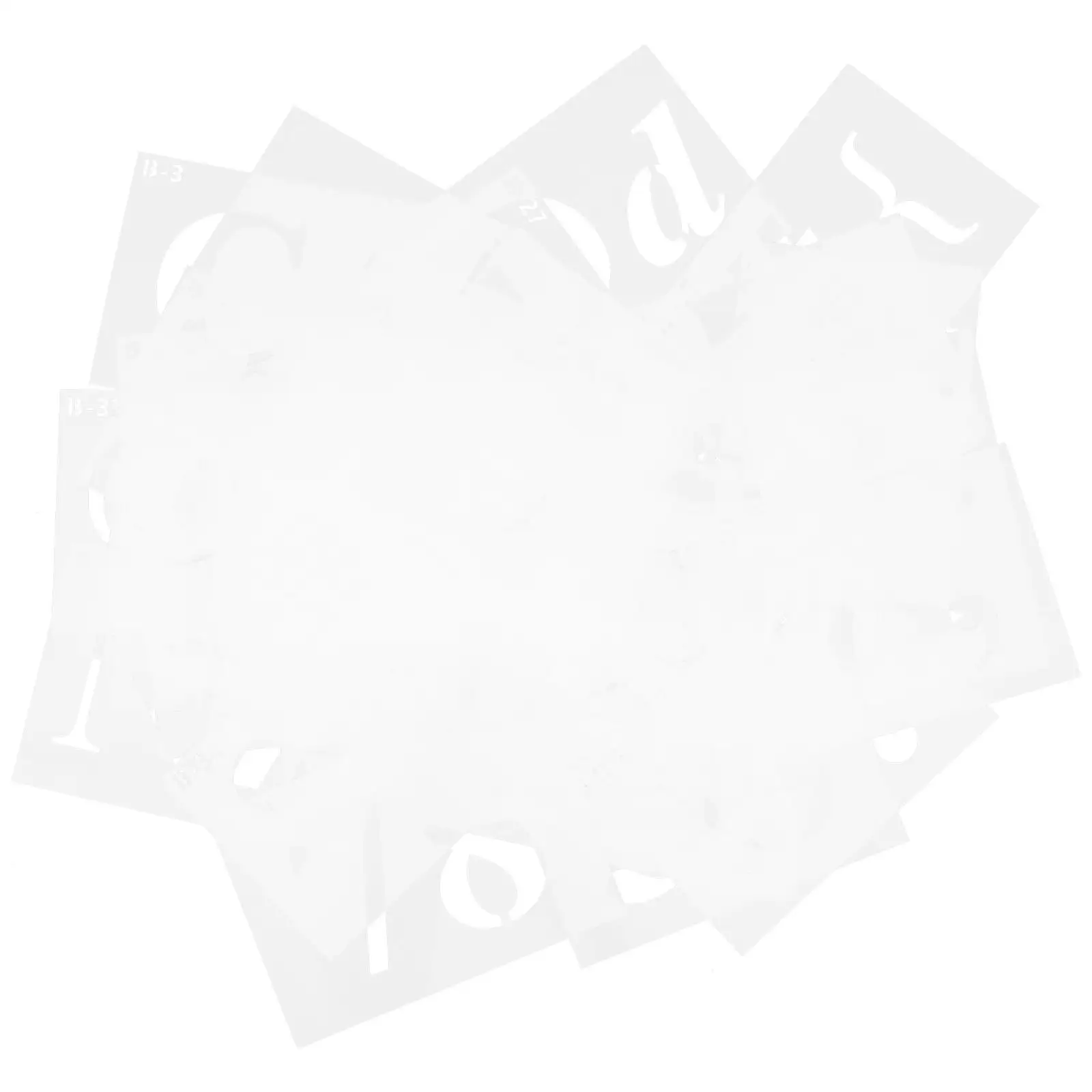 

40Pcs Hollow Stencils Templates Letters Numbers PET Material A5 Size Crafts Wall Furniture Decoration Tools