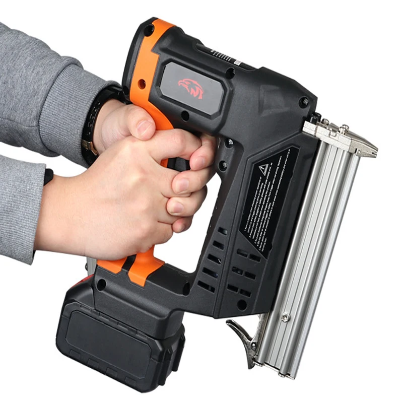 F30 Cordless Gauge Nail Gun Battery Powered Gas Nail Special for Row Nail Straight Nail Gun Cement Wall Steel Nail Gun