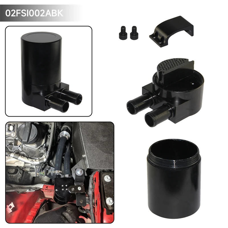 Double Baffle Oil Catch Can + Silicone Hoses + Bracket for BMW N54 135i 335i 535i E82 E90 E91 E93 E60 2008-2012