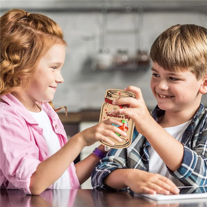 GW-50 แพ็คการ์ดอวยพรวันวาเลนไทน์การ์ดของขวัญวาเลนไทน์ตลกสำหรับเด็กแลกเปลี่ยนของชำร่วยงานปาร์ตี้