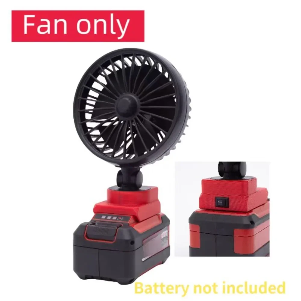 Red And Black Cordless Work Outdoor Indoor Work Fan Camping Tent Battery Fan For Einhell Power X Change 18v  Battery(no Battery)