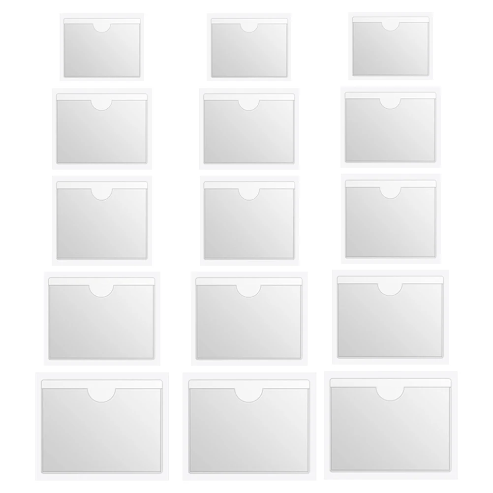 

50pcs Bag Card Holder Clear Self Adhesive Mailing Labels For Envelopes Pvc Sleeves Plastic Paper Envelopes Mailing Tags