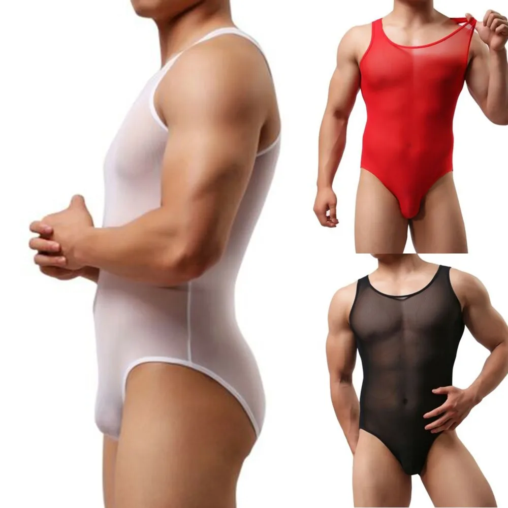 

Men Leotard Bodysuit Soft Breathable Femboy Bulge Pouch Underwear Soft Sleep Underpants Sexy Adult Costume Lingeries Sexy Hot