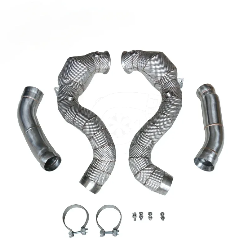 

For Mercedes Benz AMG W205 C63 catted with heat shield Downpipe