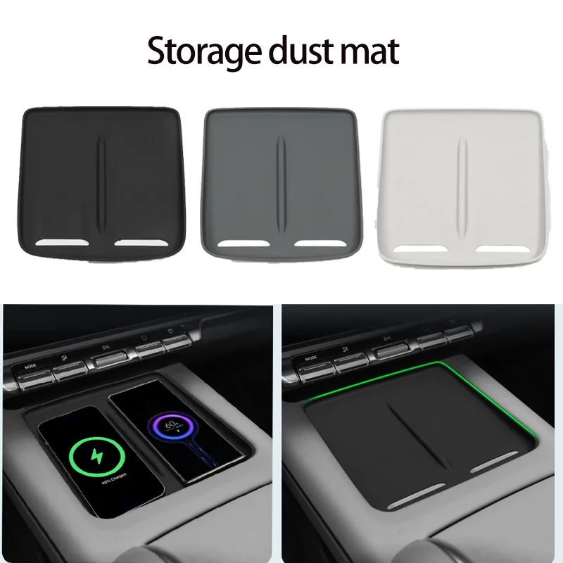 

Silicone Pad Central Storage Dustproof Mat For Zeekr 7X 2024 2025 Acccessories Car Styling Central Control Wireless Charging