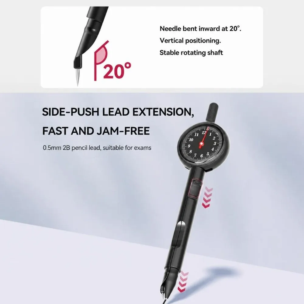 Lock Distance Mechanism Digital Display Compass High Precision Replacement Pencil Leads Drawing Compass Set Multi Functional