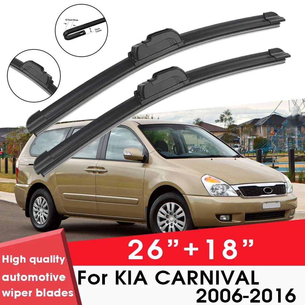 

BEMOST Car Wiper Blades Front Window Windshield Rubber Refill Wiper For KIA CARNIVAL 2006-2016 26"+18" Car Accessories