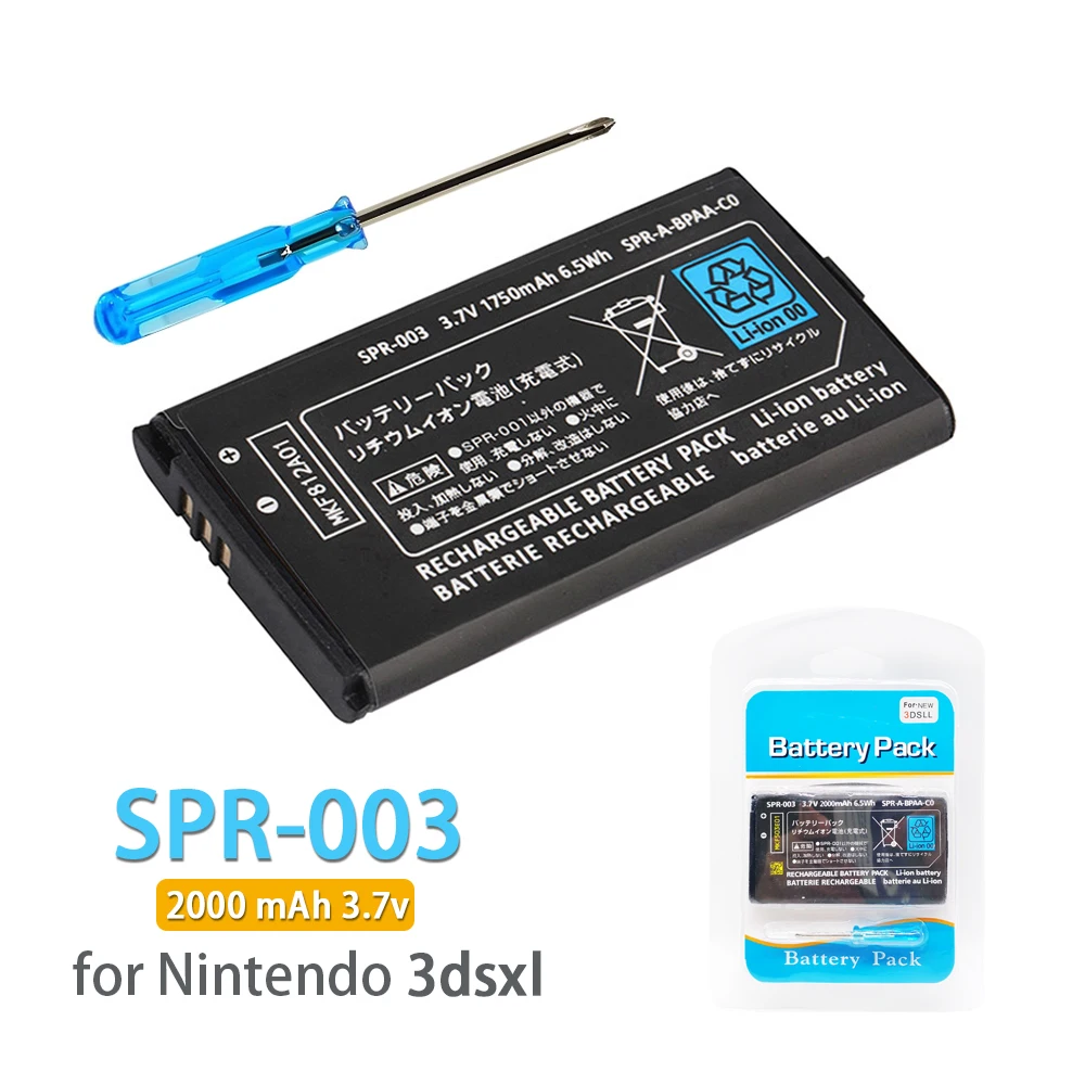 

SPR-003 Li-ion Battery 2000mAh Rechargeable Battery For Nintendo 3DSLL 3DSXL 3DS ll Game Console SPR003 Batteries With Tools
