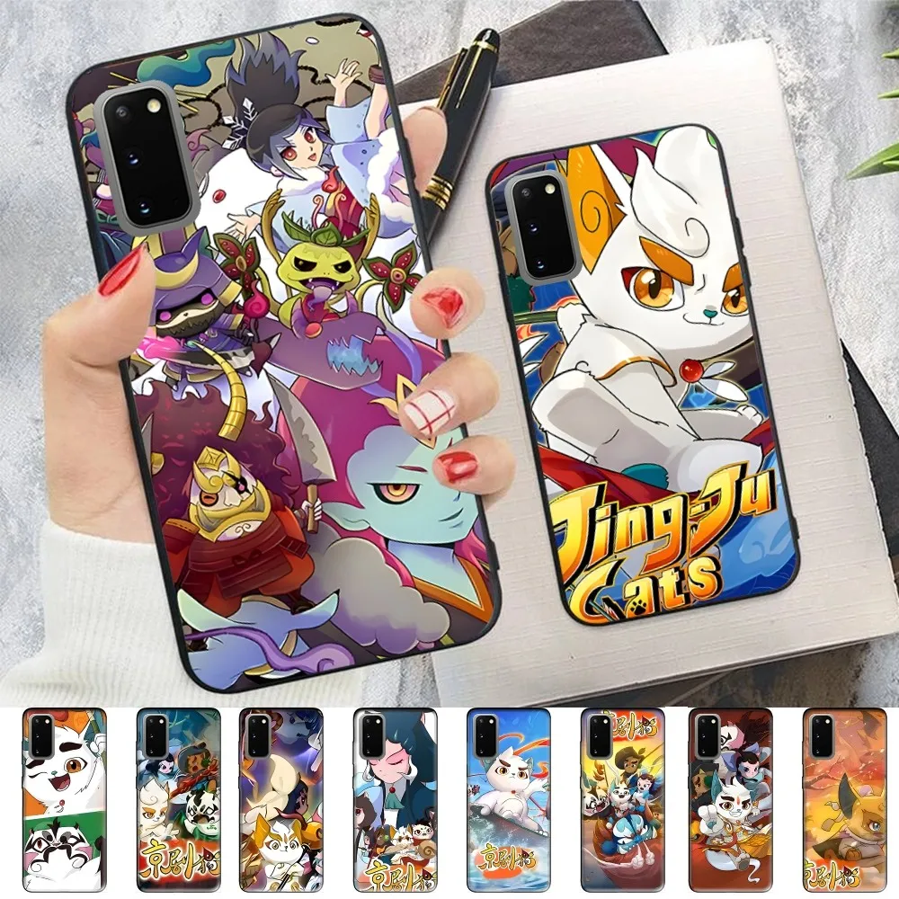 Beijing Opera Cats Phone Case For Samsung S 9 10 20 21 22 23 30 23 24 plus lite Ultra FE S10lite Fundas