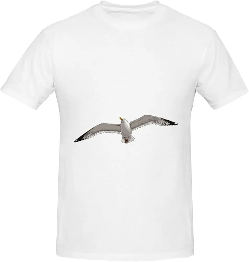 Seagull Anime Graphic T-shirts for Men Clothing Women Tees Y2K tops Unisex Summer Short Sleeve