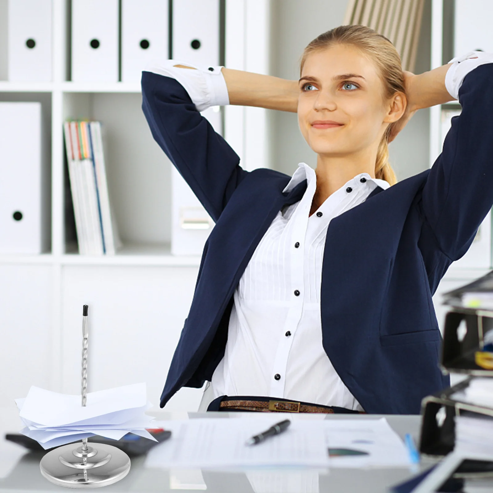 

1Pcs Menu Receipt Spike Holder Sturdy Thick Rod Memo Note Bill Check Spindle Office Paper Holder Restaurant Desk Organizer