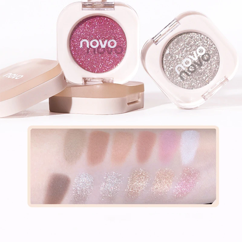 Espiritual derramando olhos sombra de cor única galáxia diamante glitter pérola fosco maquiagem portátil
