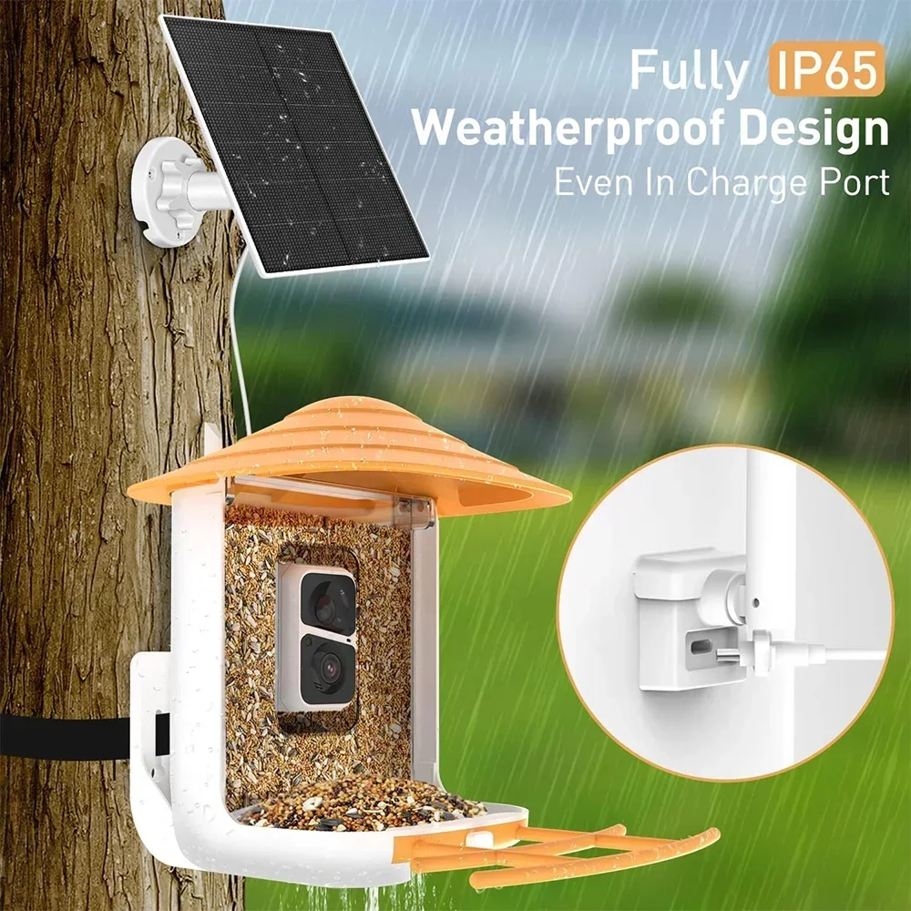 

Two Way Audio 160 Degree Wider View Angle 3.5w Solar Panel Bird Feeder Outdoor CCTV Battery Cameracheap And Fine