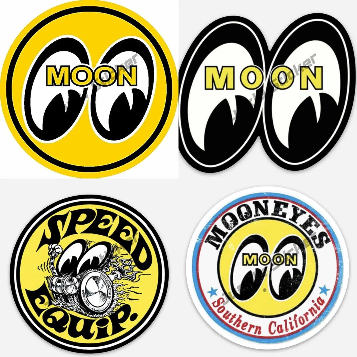 Personality Eyes Stickers Eye of Providence Moon Old School Car Racing Equipment Retro Vinyl Decal