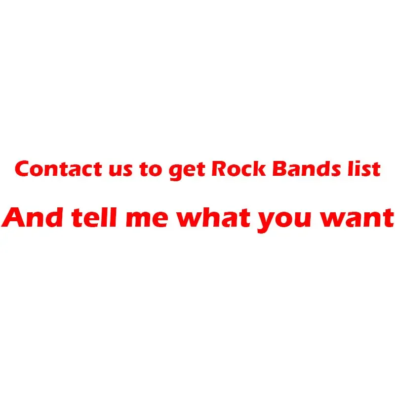 50PCS/Lot Rock Bands Silicone Bracelets Wide Size Punk and Hard Metal Wristbands