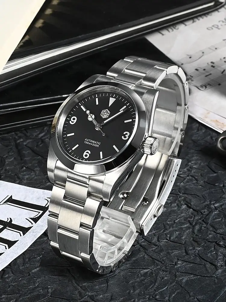 San Martin 2021 36mm Explore Series Vintage Men Sports Watches Luxury Sapphire Automatic Mechanical Watch 10Bar BGW-9 SN0021A-1