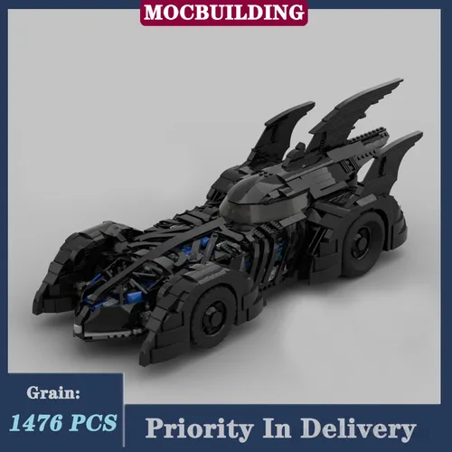 MOC Batmobile modelo de bloques de construcción serie UCS colección de películas juguetes regalo