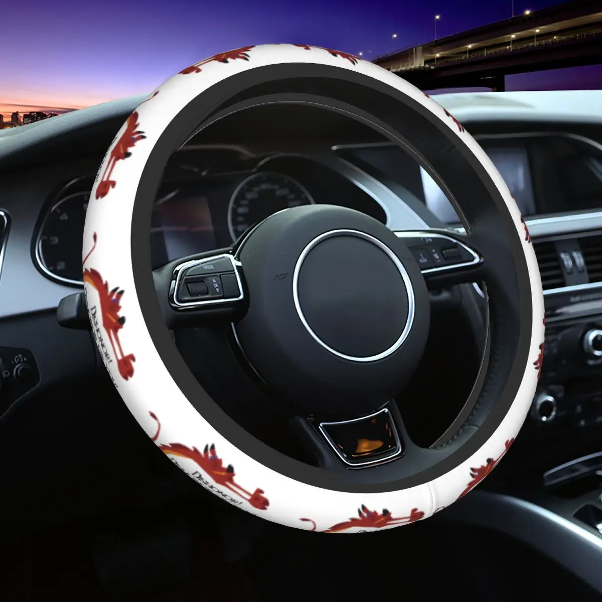 Dishonor Mulan Mushu Car Steering Wheel Cover 37-38 Soft Colorful Car-styling Car Accessories