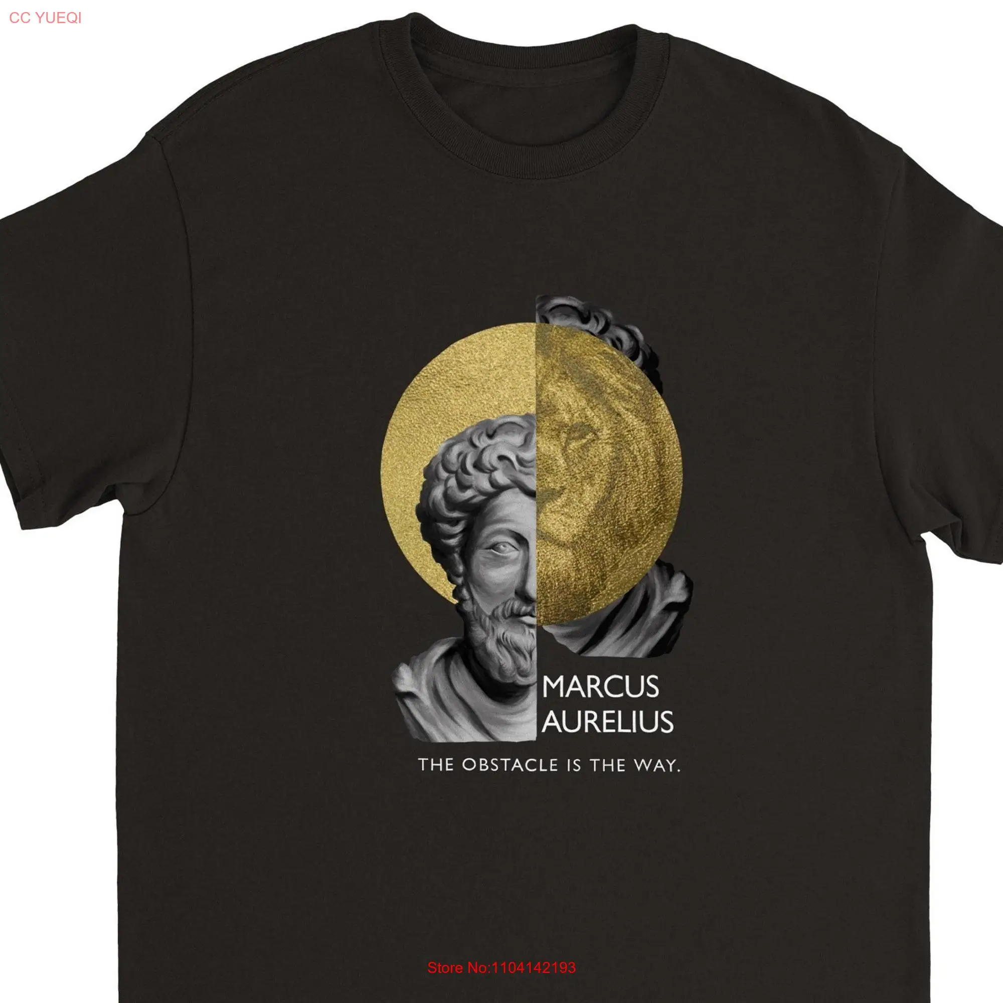 Mens T Shirt Marcus Aurelius Stoicism Philosophy for Stoics Christmas Husband Quote Dad long or short sleeves